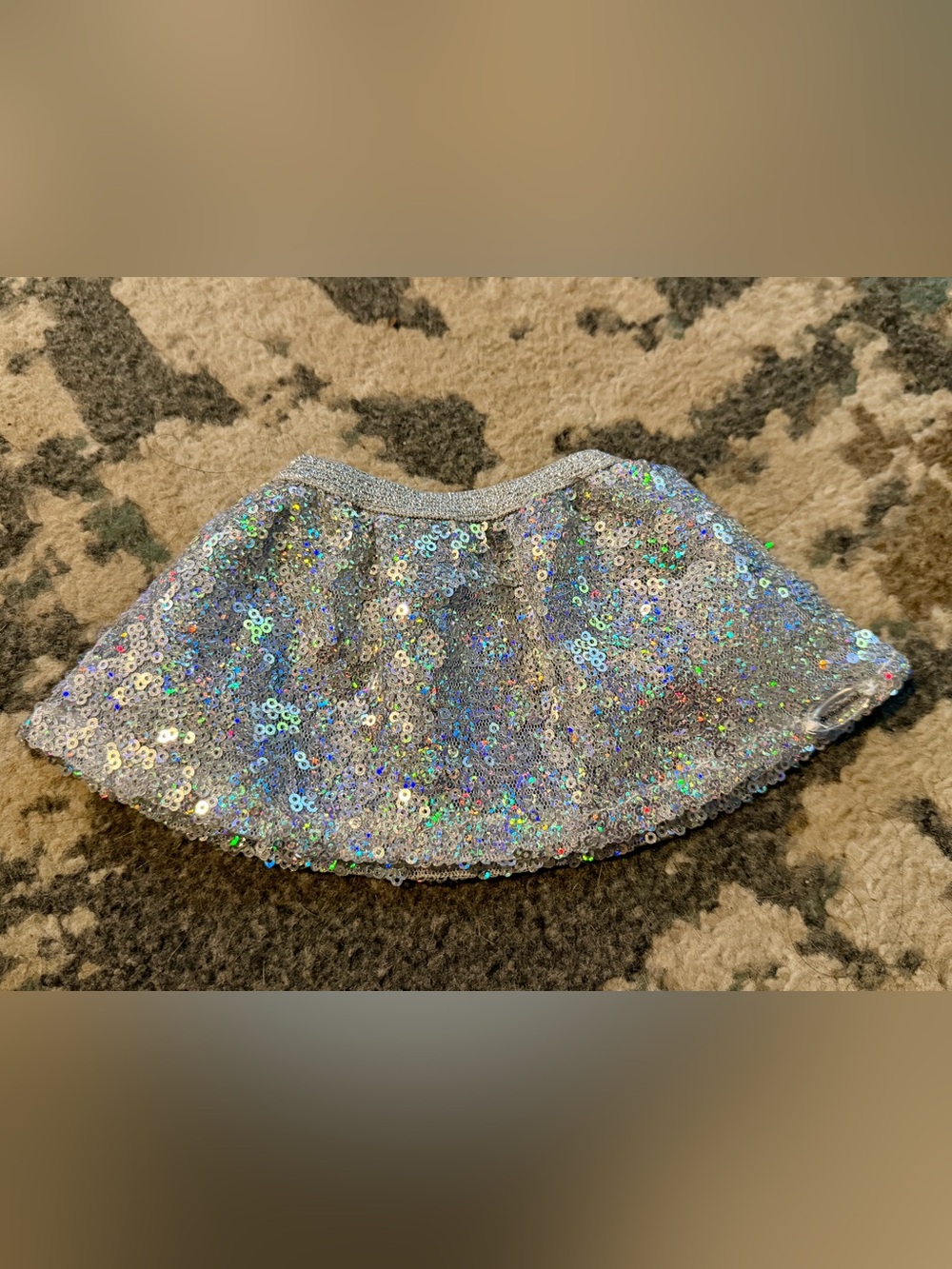 American Girl Silver Sparkle Skirt